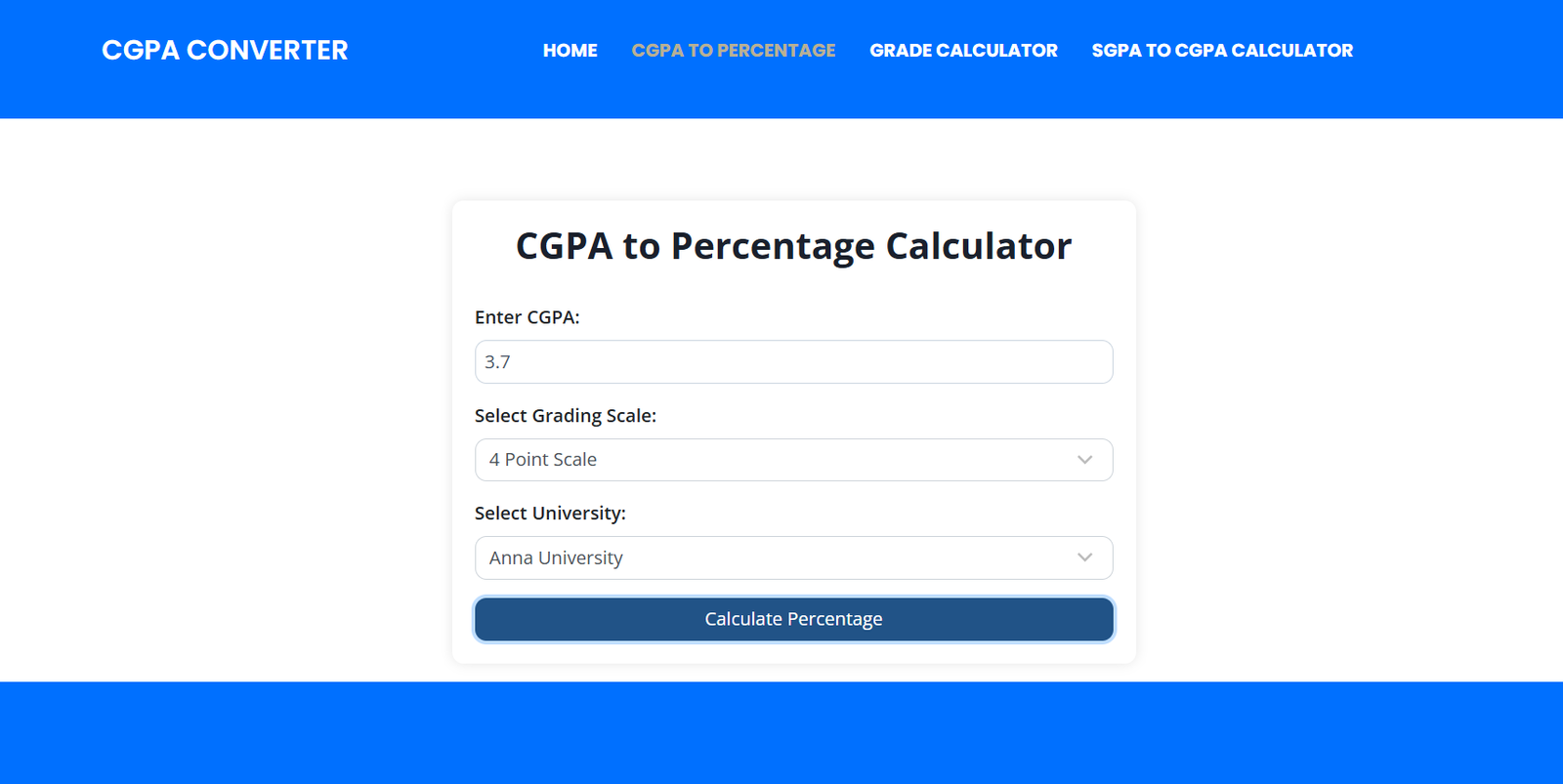 academic cgpa convertor